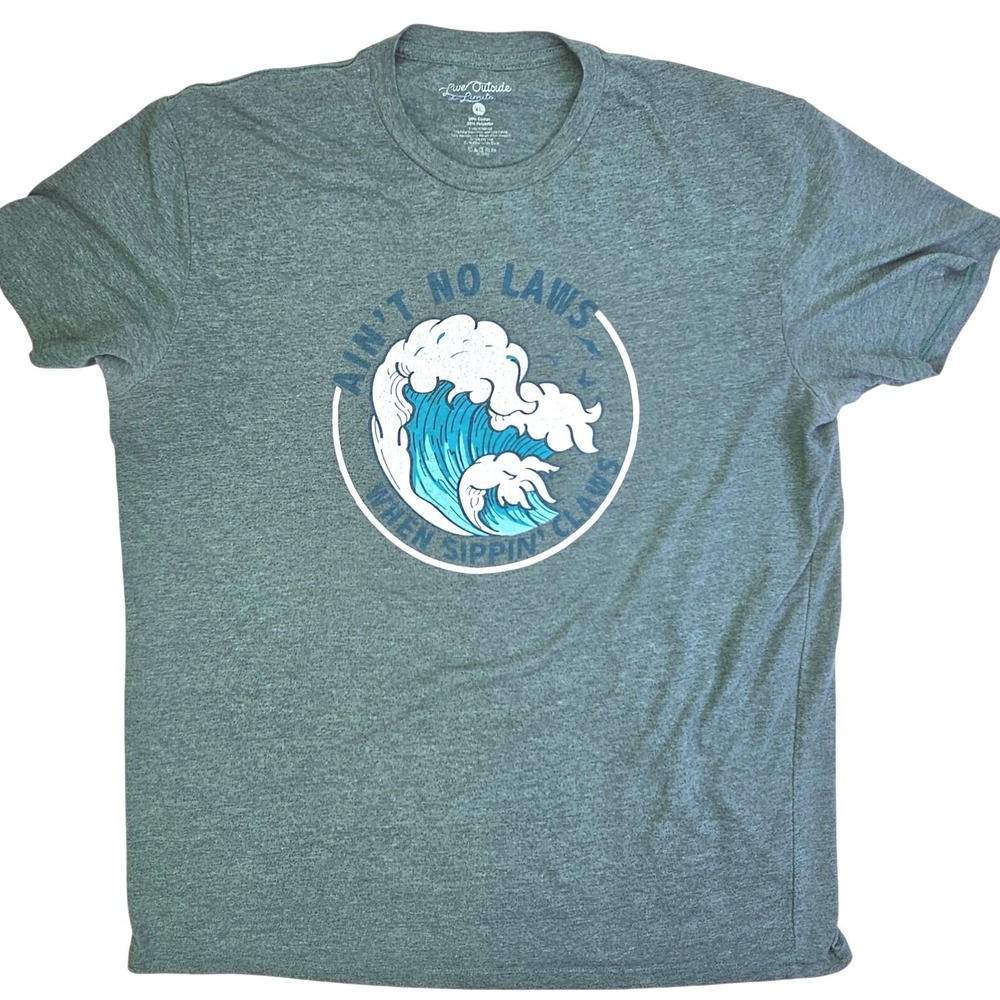 Live Outside the Limits‎ Mens XL Ain't No Laws Sippin Claws Wave Graphic T-Shirt